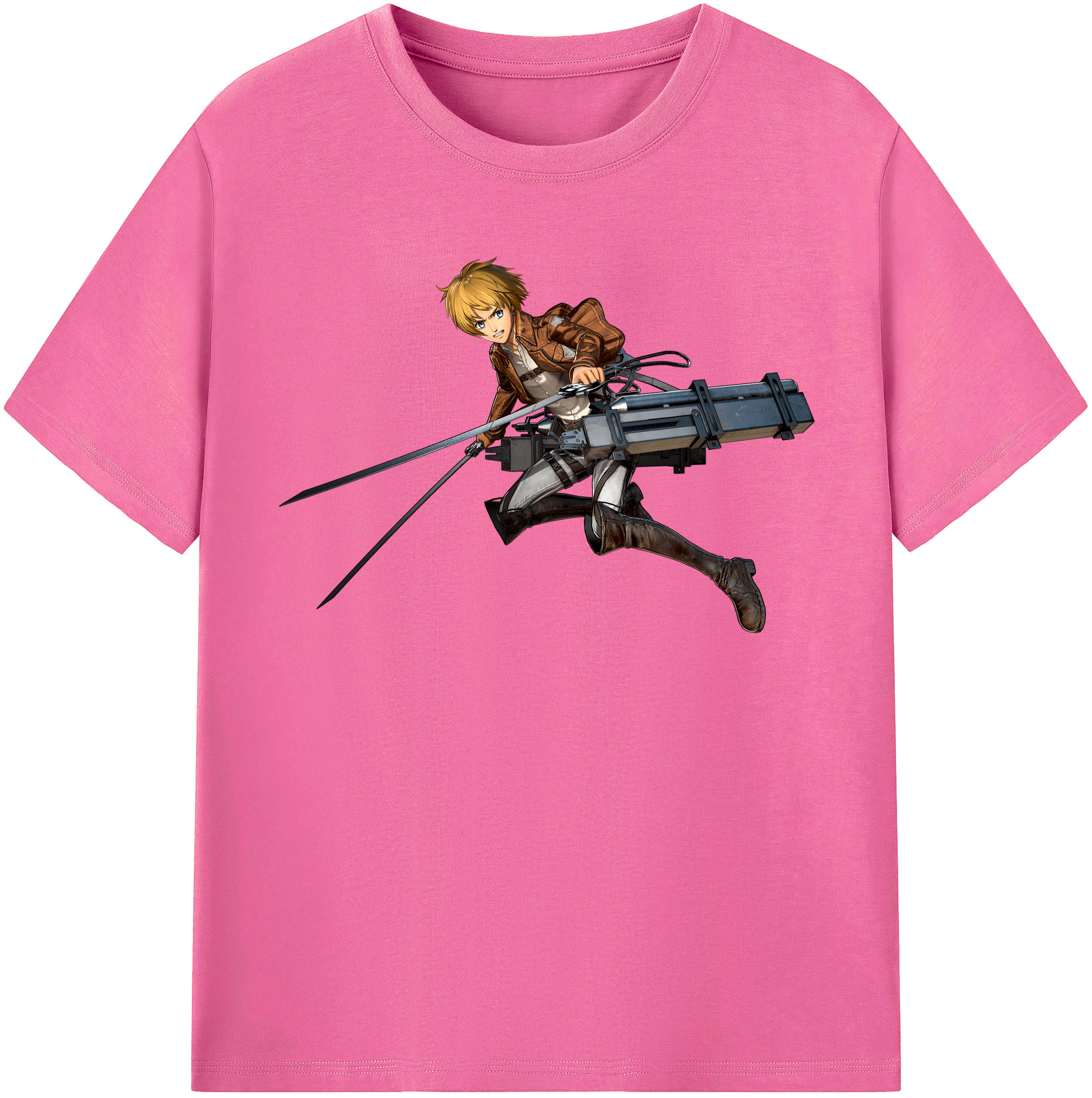 （画像用） 進撃の巨人 アルミン·アルレルト Attack on Titan Armin Arlert レディースカジュアルプリントTシャツ（綿100％）